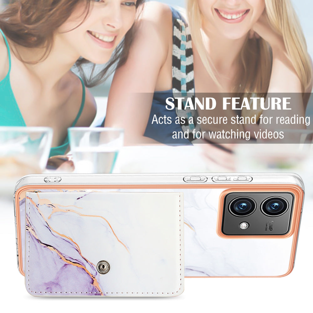 YB Leather Coating Series-9 for Motorola Moto G84 5G Case Card Holder Kickstand IMD Leather+TPU Phone Cover YB Leather Coating Series-9 for Motorola Moto G84 5G Case Card Holder Kickstand IMD Leather+TPU Phone Cover